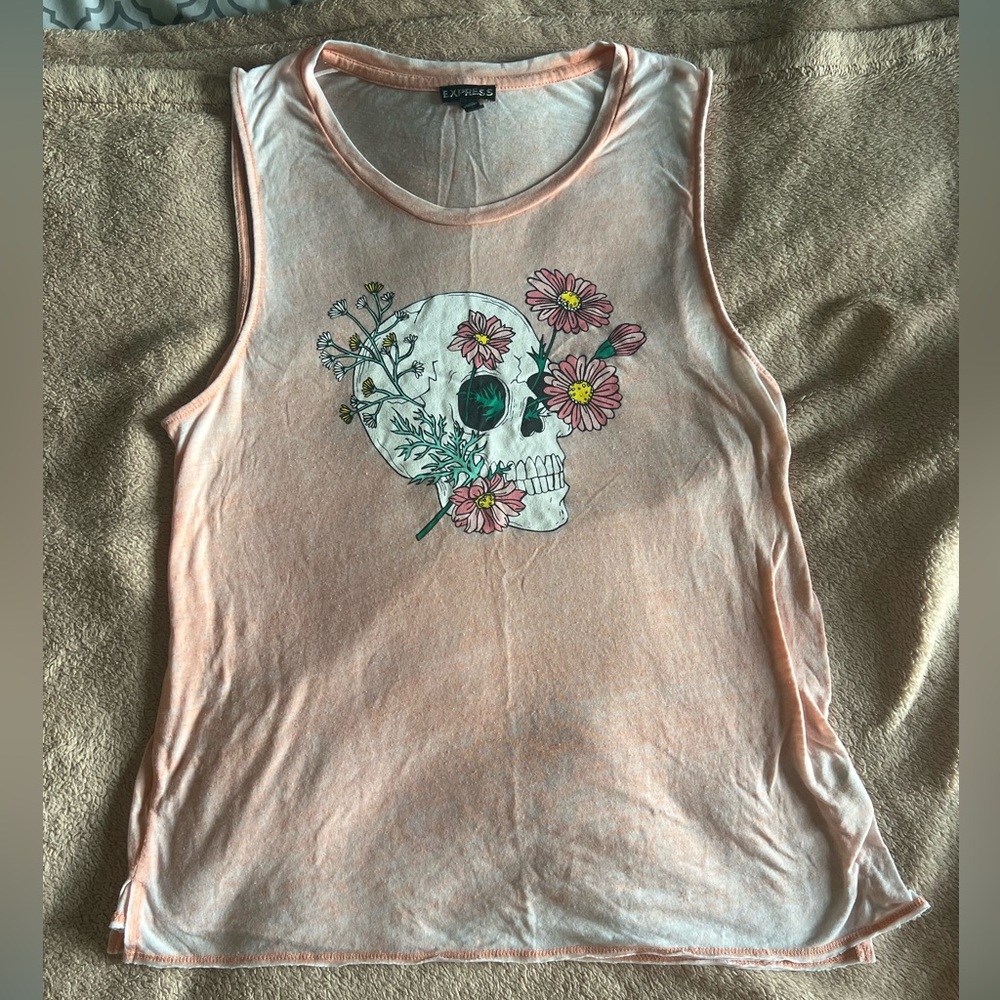 Express Pink Graphic Tank Top Relaxed Style
